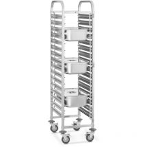 Catering Shelf Trolley 16 Tier Slots Trolley Clearing Trolley Transport Wagon