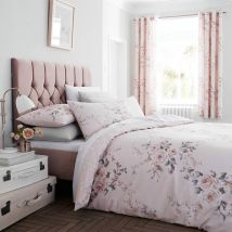 Catherine Lansfield Canterbury Copripiumino, Blush, Set Piumone 1 Piazza