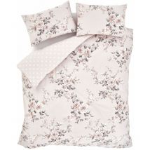 Catherine Lansfield Canterbury Easy Care Double Duvet Set Blush