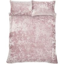 Bianca - Catherine Lansfield Crushed Velvet Double Duvet Set Blush