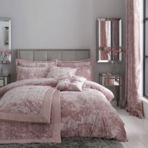 Bianca - Catherine Lansfield Crushed Velvet King Duvet Set Blush
