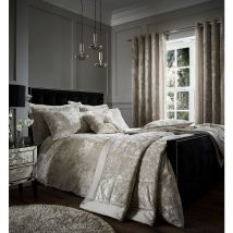 Bianca - Catherine Lansfield Crushed Velvet Super King Duvet Set Natural