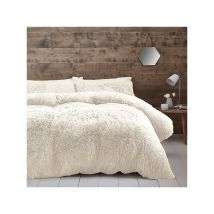 Catherine Lansfield Cuddly King Duvet Set Cream