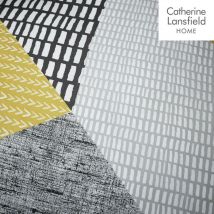 Catherine Lansfield Larsson Geo Easy Care Single Duvet Set Ochre