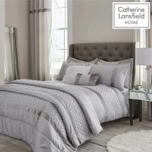 Catherine Lansfield - Sequin Cluster King Duvet Set Silver
