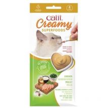 Snack cremoso para gatos Catit Creamy con Superalimentos