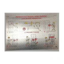 Catu AM-510-EX Placa metálica de aluminio Instrucciones de seguridad para trabajos eléctricos