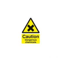 Dangerous Chemicals Vinyl Caution Sign - 148 x 210mm - Sitesafe