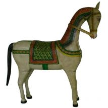 Cavallo in legno massiccio dipinto L34xPR200xH210 cm
