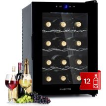 Klarstein - Cave a Vin, Réfrigérateur à Vin avec Porte en Verre, Cave à Vin de Vieillissement, Zone Unique, Prosecco, Bière, Ecran Tactile,