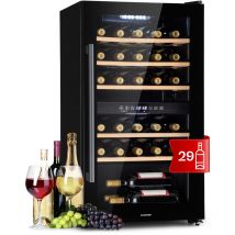 Klarstein Cave a Vin, Réfrigérateur à Vin sur Pieds avec Porte en Verre, Cave à Vin de Vieillissement, Prosecco, Bière, Ecran Tactile, Réfrigérateur