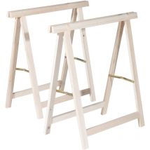 Verdelook - coppia cavalletti pieghevole cavalletto in legno abete 75x75cm
