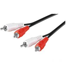 cavo collegamento stereo audio 2 x spina rca nero 1,5 mt