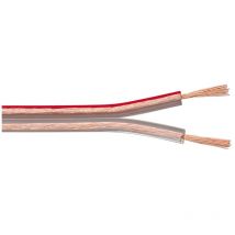 Cavo audio altoparlante bipolare stereo trasparente 2x0,75 rame 25 mt