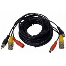 Cavo bnc per telecamere 20 metri videosorveglianza collegamento audio e video connettore rca maschio femmina