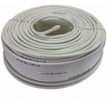 Cavo coassiale per antenna satellitare pvc bianco 50m tv matassa digitale dvb hd