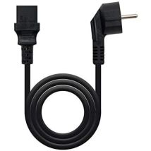 Nanocable 10.22.0110 - Cavo Di Alimentazione Della Cpu, Cee7/m-c13/h, 100% Rame Awg18, Nero, 10 Metri