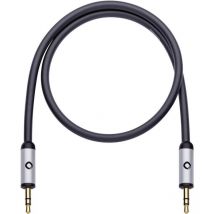 Oehlbach - 60013 Jack Audio Cavo [1x Spina jack da 3.5 mm - 1x Spina jack da 3.5 mm] 1.50 m Nero contatti connettore dora