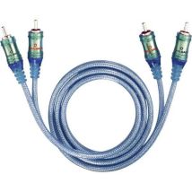 Rca Audio Cavo [2x Spina rca - 2x Spina rca] 0.50 m Trasparente, blu contatti connettore dorati Oehlbach Ice Blue