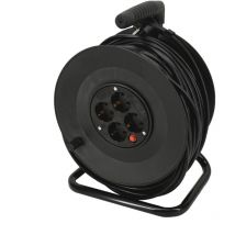 Bemko - Cavo di prolunga del tamburo elettrico - 4 prese - 15m - 3x1.5mm2 - Schuko