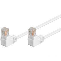GOOBAY Cavo di rete Patch Angolato 90o CCA Cat. 5e Bianco UTP 0,5 m