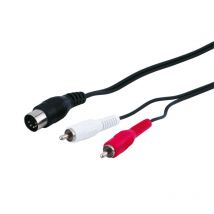 Cavo Din 5 Pin Maschio a 2 rca Maschio 1,5m