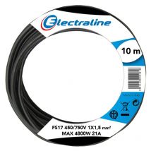 13071 Cavo Unipolare FS17, Sezione 1 x 1.5 mm², Nero, 10 m - Electraline