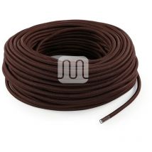 Cavo elettrico tessile tondo - marrone TO61 3MT Merlotti