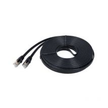 Cavo Ethernet RJ45 piatto patch cord Cat7 u/ftp lunghezza 1,5 metri nero