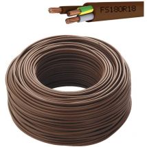 Cavo filo elettrico marrone FS18OR18 300-500V bipolare con neutro 3x2,5 mm - 100 metri