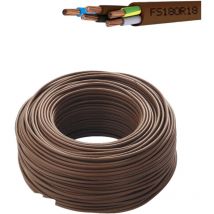 Cavo filo elettrico marrone FS18OR18 300-500V multipolare con neutro 5x2,5 mm - 100 metri