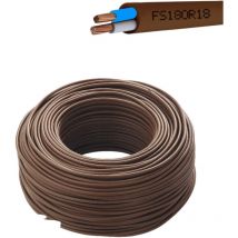 Cavo filo elettrico marrone FS18OR18 300-500V bipolare senza neutro 2x2,5 mm - 75 metri - Metri: 50 - Sezione: 2x1,5 mm