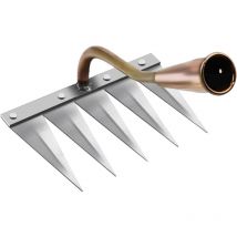 Ugreat - Cavo in acciaio temprato, Giardino portatile, Strumento per diserbo, Giardinaggio, Rastrello per diserbo per giardino, Rame a 5 punte