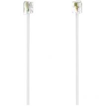 Cavo Telefono analogico Hama 1x Spina RJ11 6p4c - 1x Spina RJ11 6p4c] 6 m Bianco