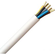 Kopp - 156005047 - Guaina portacavi per piastre elettriche H05 vv-f 3G, 2.5 mm², 5 m, colore: Bianco