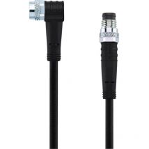 8044026 Connettore confezionato per sensore o attuatore M8 Spina dritta, Presa angolata 2.00 m Numero di poli: 4 - Escha