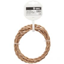 Cavo tessile 2.5M (2x0.75mm) intrecciato Marrone chiaro