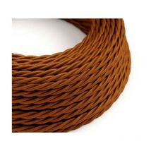 Cavo tessile al metro creative-cables effetto seta whiskey lucido tm22 2x0,75mm - xz2tm22