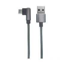 Cavo usb-c a gomito / usb-a in nylon 1 m - Grigio Mooov