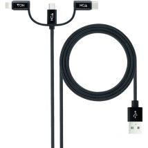 Cavo 3in1 Usb-a a Usb-c/microusb/fulmine 1m Nanocable 10.01.3200