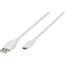 Cavo usb usb 2.0 Spina usb-a, Spina usb-c 1.20 m Bianco 38756 - Vivanco
