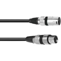 Xlr Cavo Di Collegamento Omnitronic 3022047n [1x Spina Xlr 3 Poli - 1x Presa Xlr 3 Poli] 3.00 M Nero