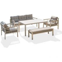 Cayenne - 7-Sitzer-Garten-Essgruppe, Aluminium Dcb Garden