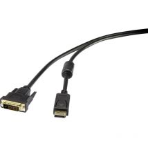 Câble adaptateur DisplayPort / DVI Renkforce 1.80 m noir
