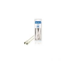 Câble antenne f m - f m f mâle - f mâle 5.00 m Blanc