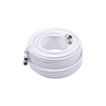 ME - Câble Coaxial pour antenne satellite tv de 50 m métré twin 2x19 VAtC Blanc Diamètre 7mm