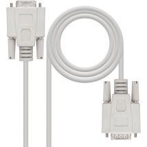 Nanocable câble série modem db9 mâle à db9 femelle 6m - couleur beige