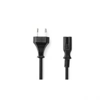 Nedis - Câble d'alimentation 1.00 m IEC-320-C7 Droit Droit Plaqué nick PCGP11040BK10