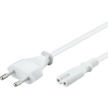 Câble d'alimentation Form 8 Iec C7 White 3m 93987