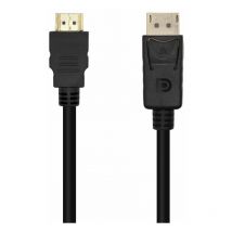 Aisens - Câble de conversion a125-0460 / displayport male - hdmi male / 3m / noir